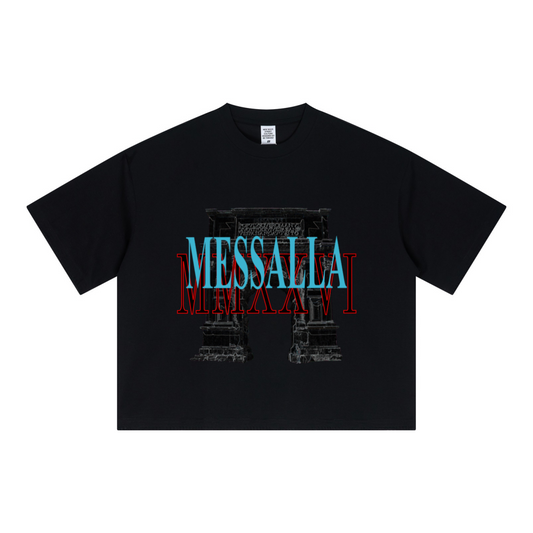 240GSM Unisex Boxy-Fit Loose-Fit T-shirt Black