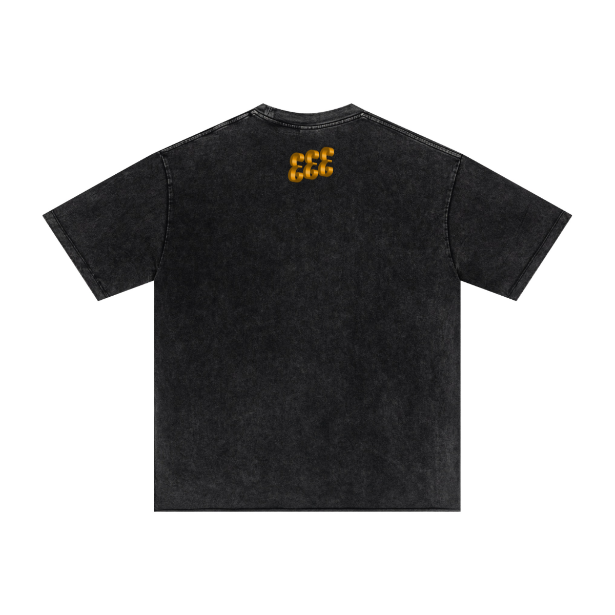 275GSM Men’s Raw-Edge Pigment-Wash T-shirt Snow Wash