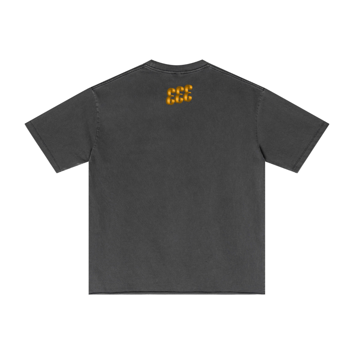 275GSM Men’s Raw-Edge Pigment-Wash T-shirt Dark green