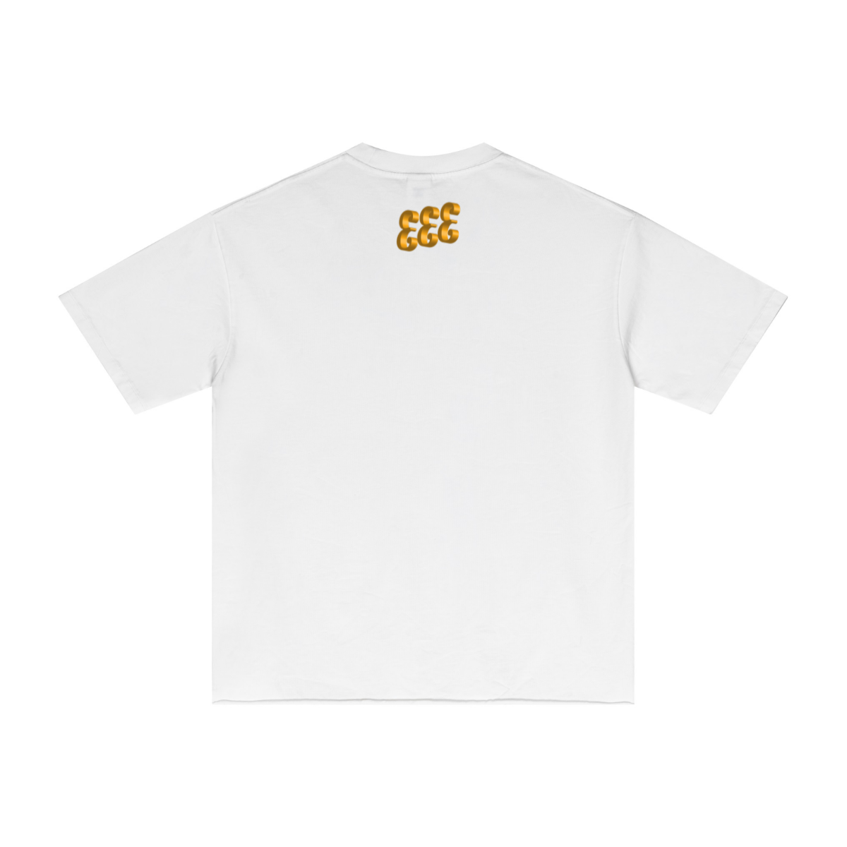 275GSM Men’s Raw-Edge Pigment-Wash T-shirt White
