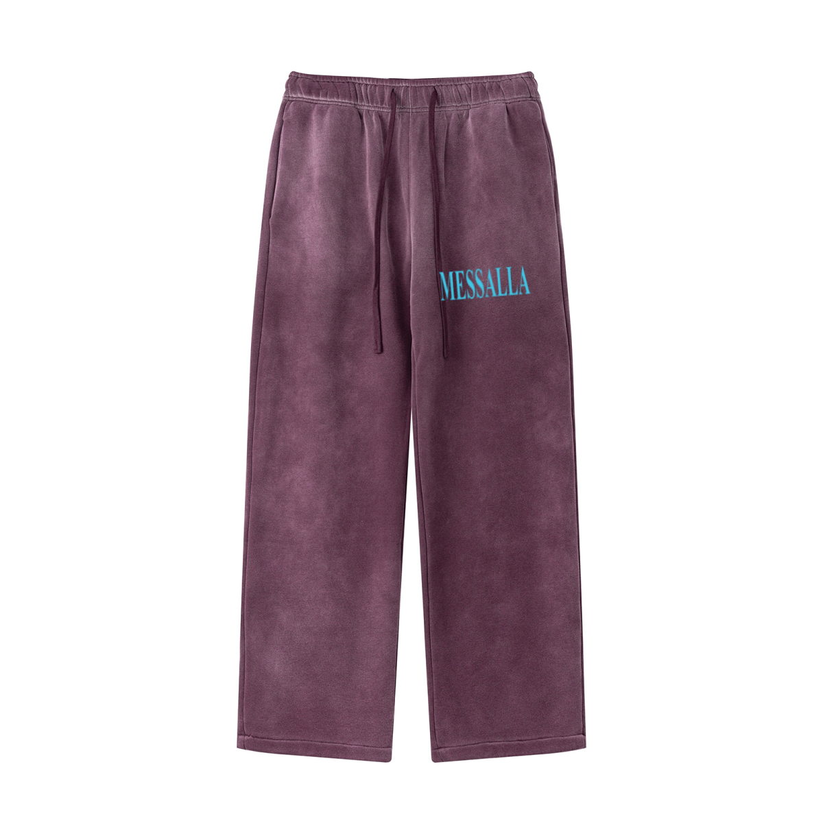 360GSM Men's Fleece-Lined PP Spray Straight-Fit Pants Plum Purple