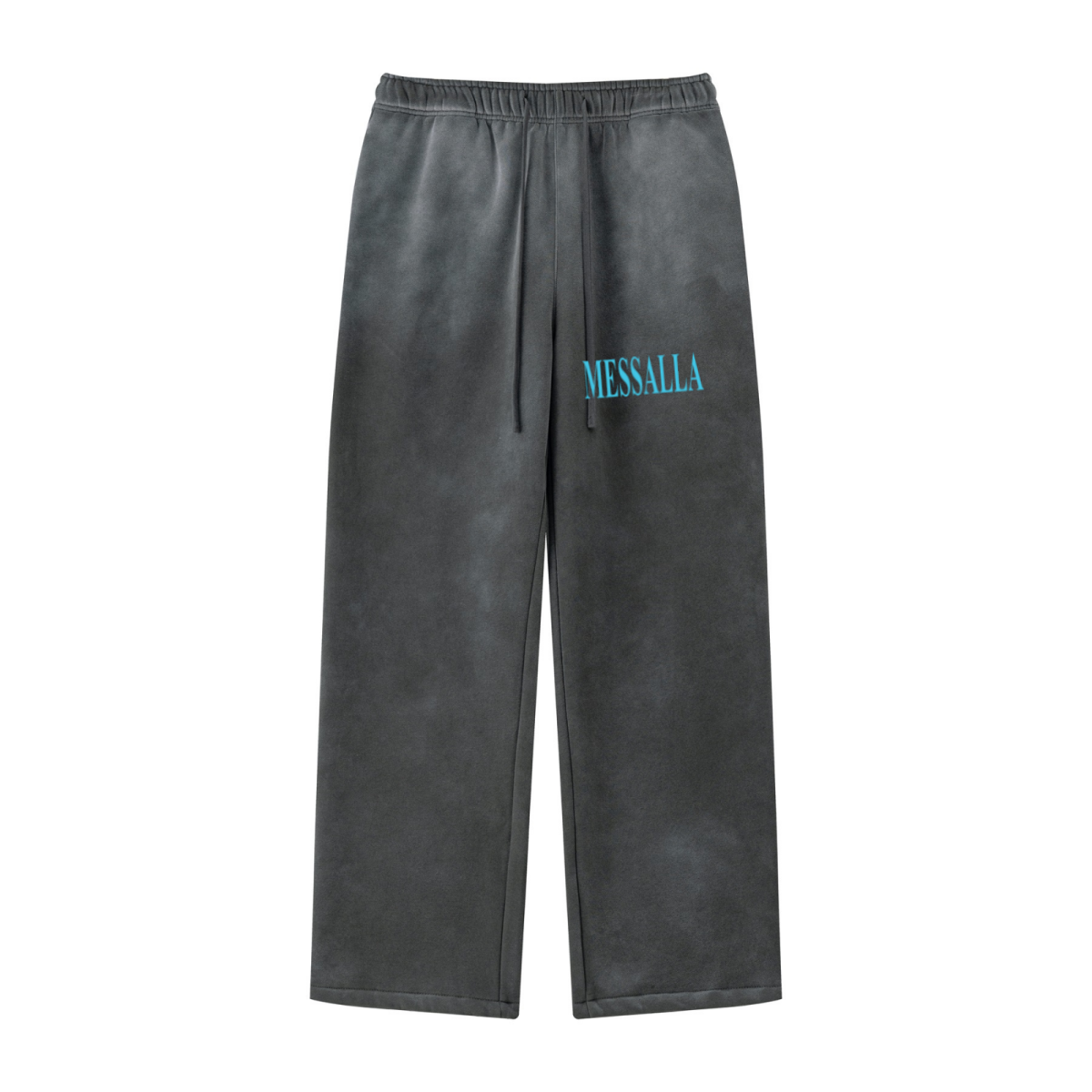 360GSM Men's Fleece-Lined PP Spray Straight-Fit Pants Dark Grey