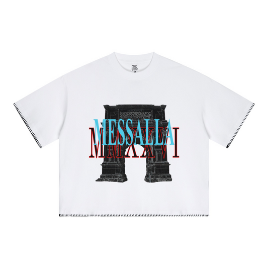 240GSM Unisex Boxy-Fit Loose-Fit T-shirt Off white
