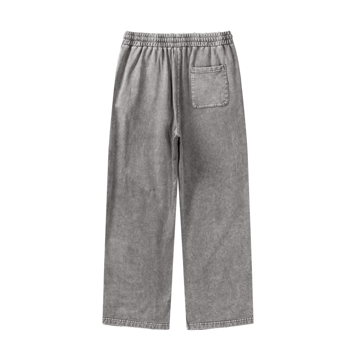 300GSM Unisex 100%Cotton Vintage Marled Loose Pants Medium Grey