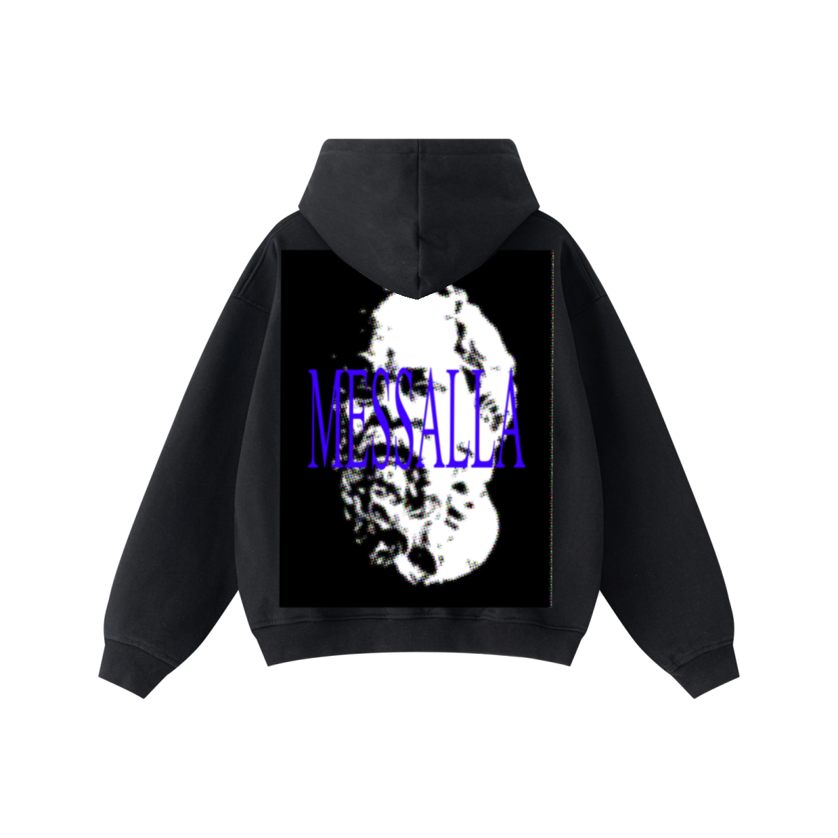 445GSM Unisex Heavyweight Dual-Zipper Hoodie Reactive Black